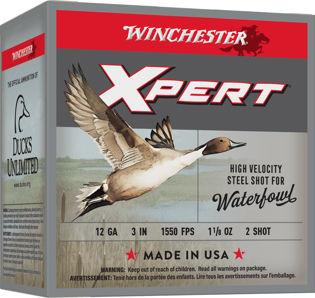 Winchester Super-X Xpert 12 gauge 3-inch #2 steel shotshells, 25-round box