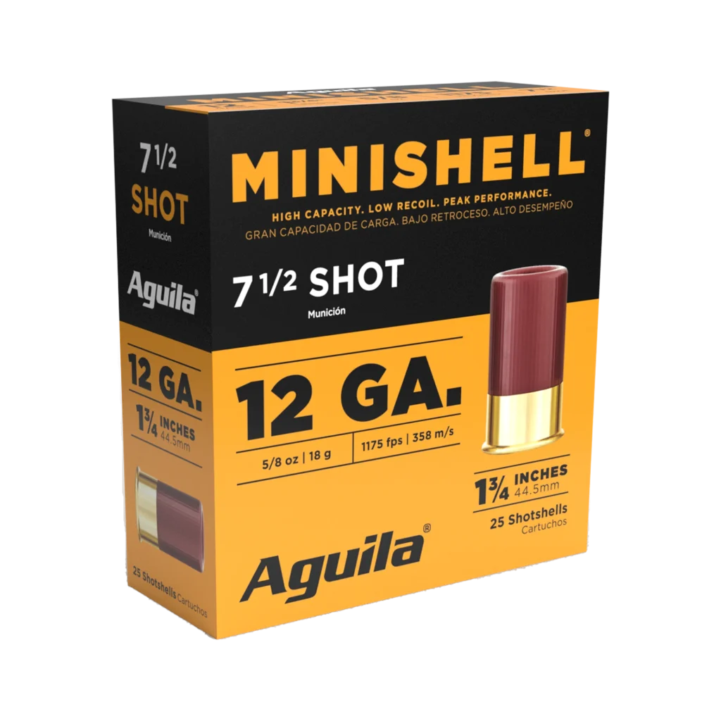 Aguila Minishell 12-gauge 1.75-inch #7.5 shot shells, 25-round box