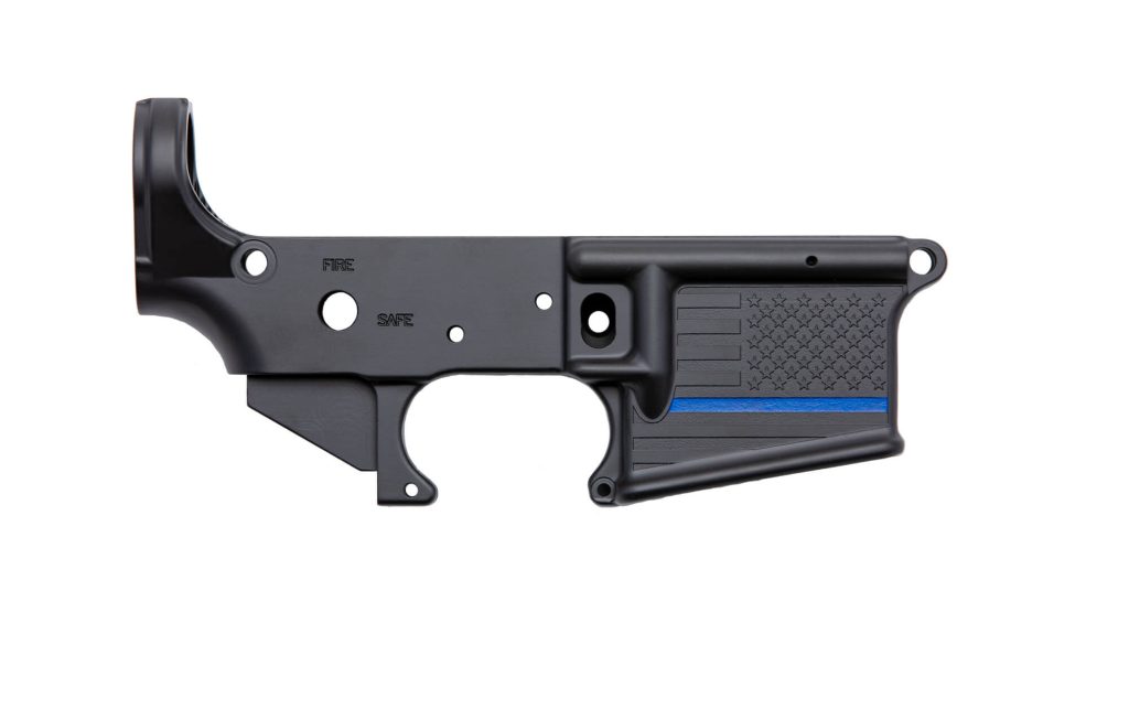 Spikes Tactical Thin Blue Line black lower receiver