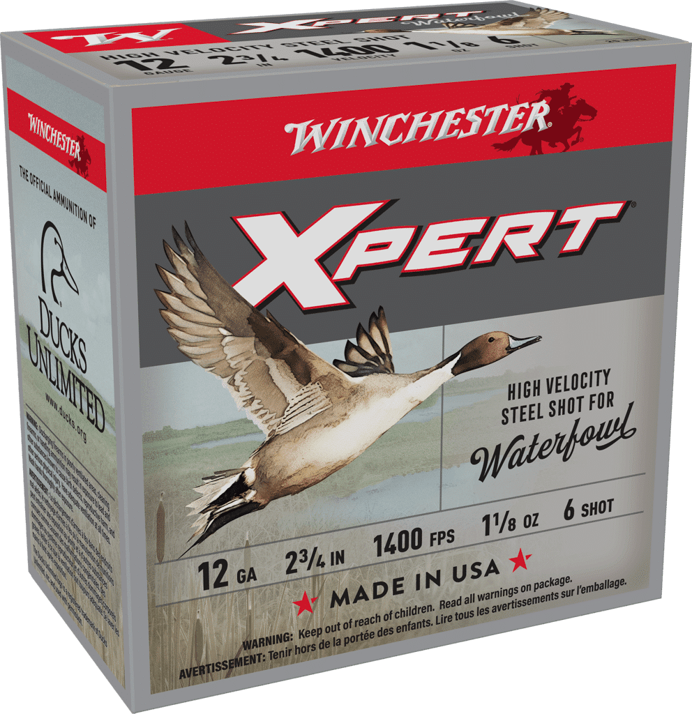 Winchester Xpert 12 gauge #6 steel shotshells, 2-3/4-inch, 25 rounds