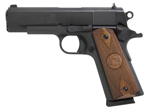 Iver Johnson .45 ACP commander-size semi-auto pistol with matte-blue finish