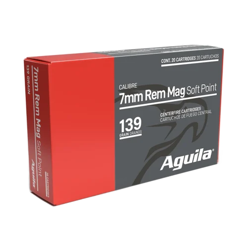 Aguila 7mm Remington Magnum 139 grain InterLock soft point ammunition box