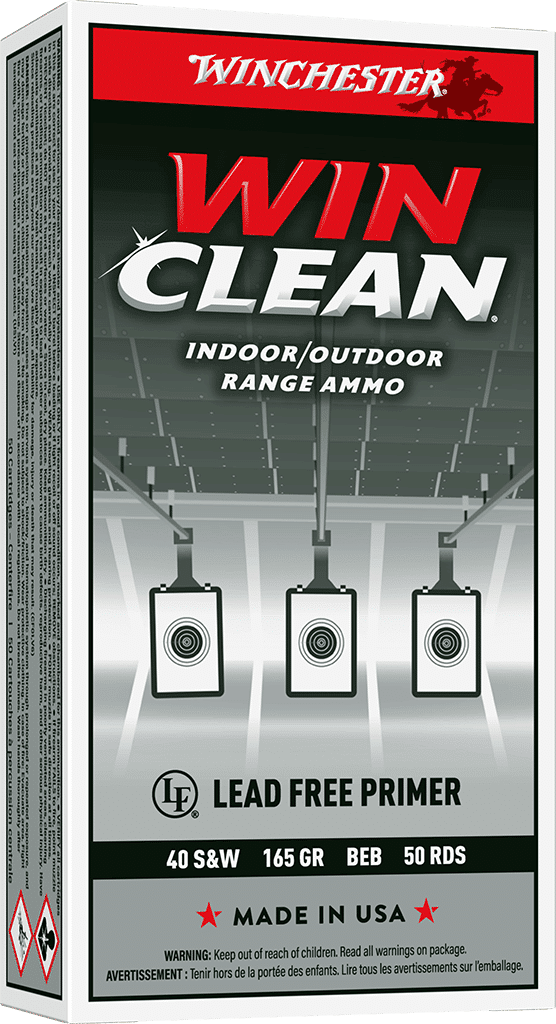 Winchester Super-X WinClean .40 S&W 165 grain 50-round ammunition box