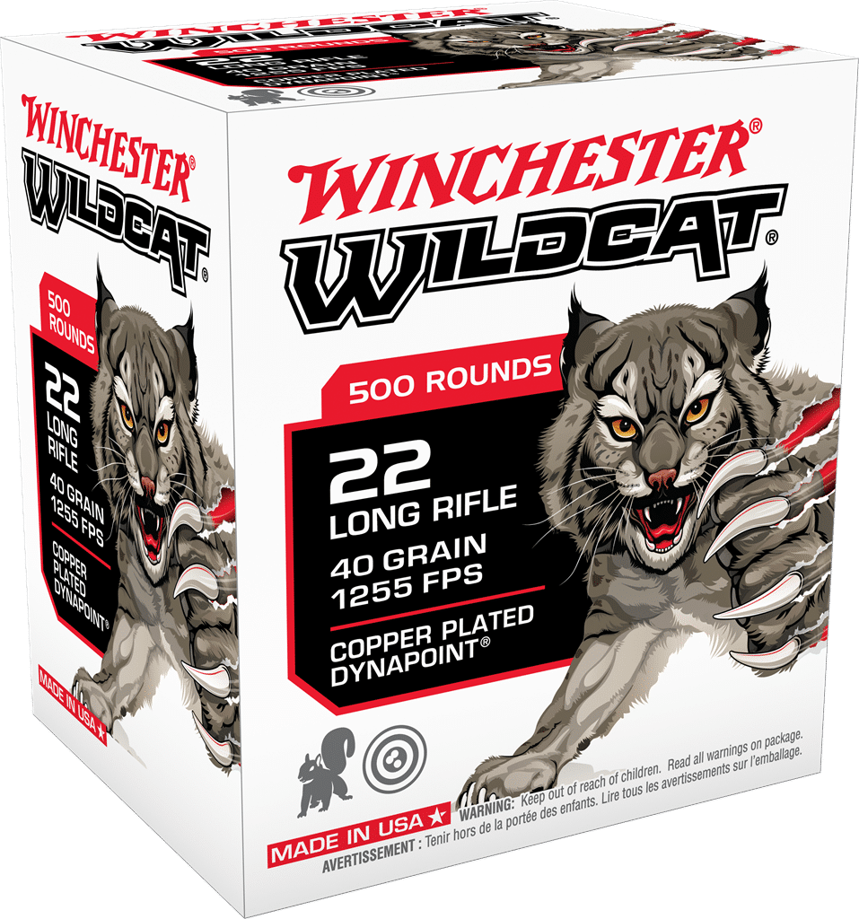 Winchester Wildcat .22 LR 40 grain 500-round rimfire ammunition
