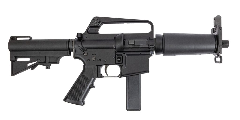 H&R Retro DOE semi-auto pistol with 7.5-inch threaded barrel and black finish