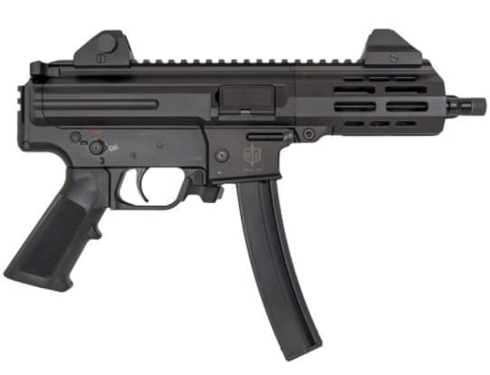 MAC IX 9mm semi-automatic pistol with 6.5-inch threaded barrel and two magazines