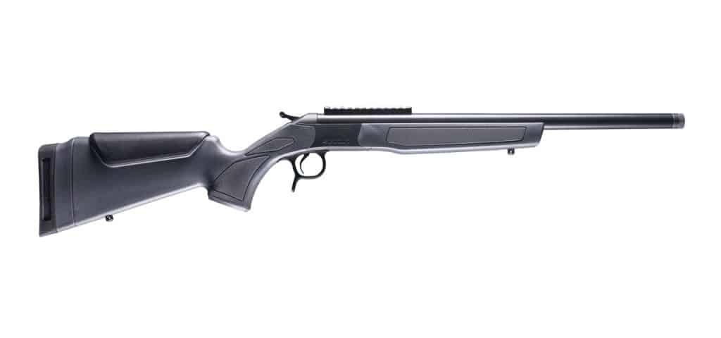 CVA Scout .308 Win rifle with 20-inch threaded blued barrel and gray synthetic stock