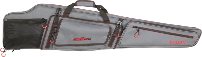 Allen Gear-Fit Dakota 48-inch gray scoped rifle case with storage pockets