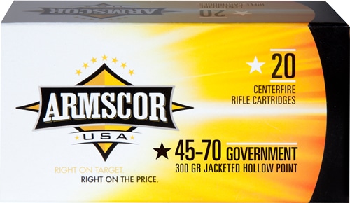 Armscor .45-70 Government 300 grain JHP ammunition box