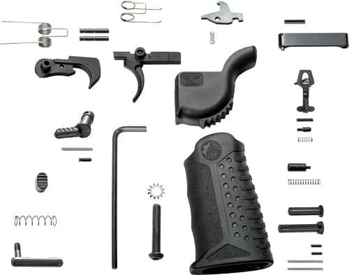 Battle Arms Development AR-15 enhanced complete lower parts kit in matte black steel