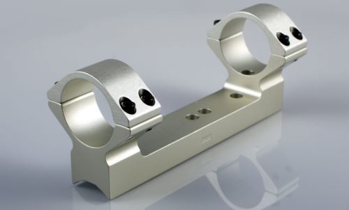 Talley 1-inch extra-high silver-matte ring and base combo