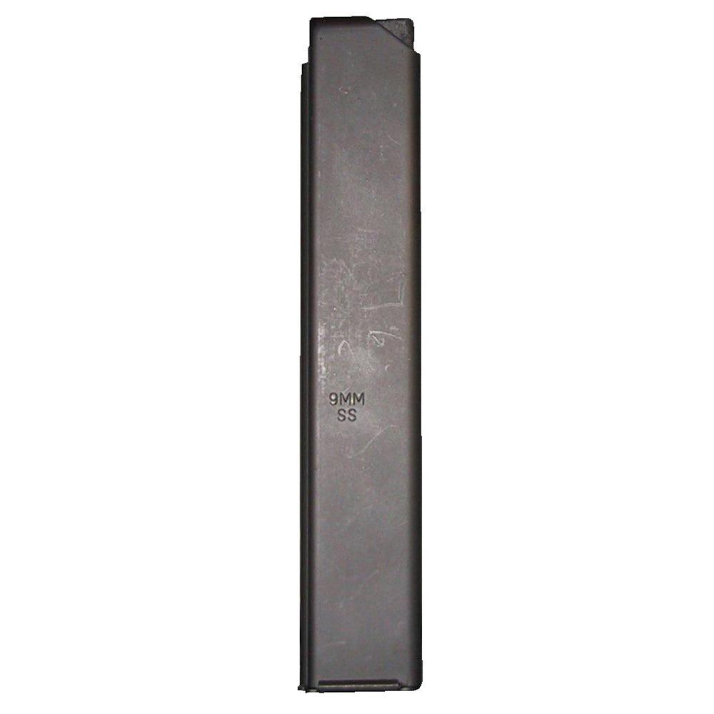 ASC AR-15 9mm 32-round black stainless steel magazine with orange follower
