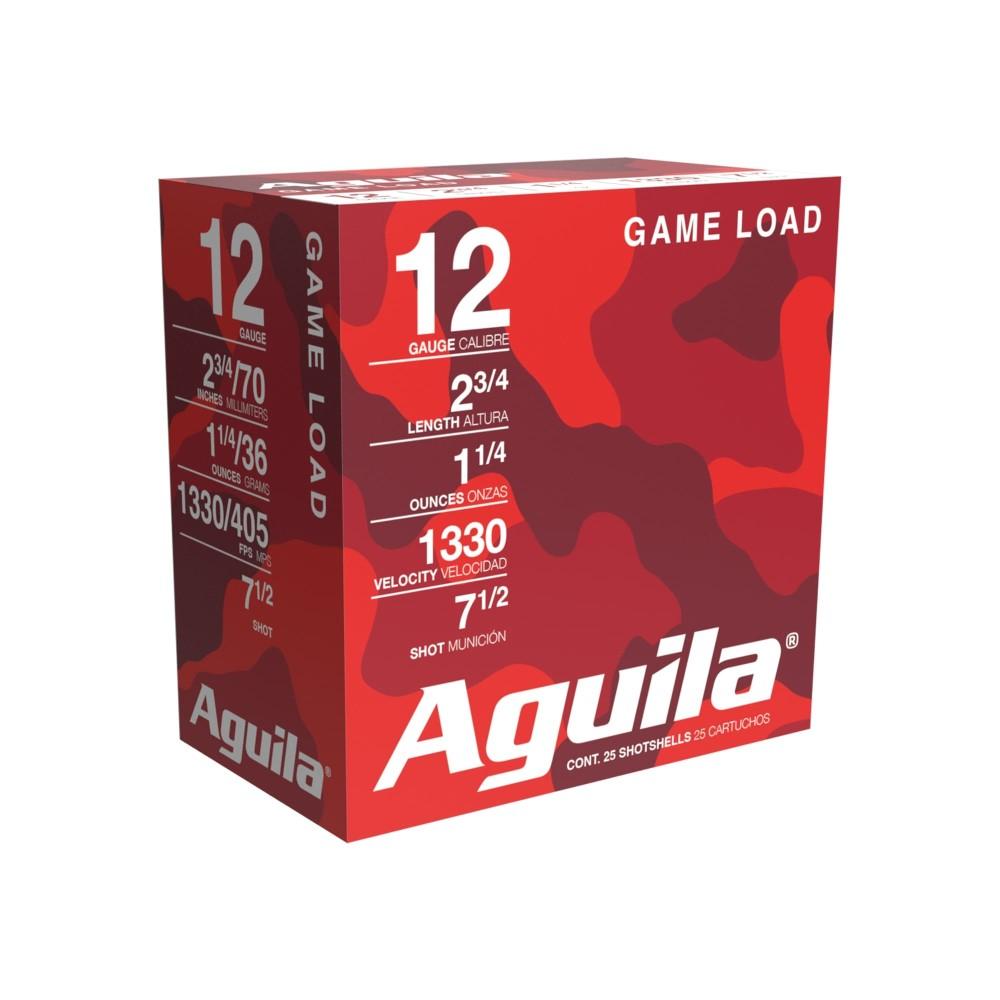 Aguila 1CHB1207 12 gauge 2.75-inch #7.5 lead shot shells, 25-round box
