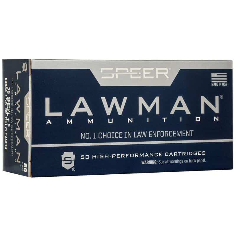 CCI Lawman .38 Special 125 grain handgun ammunition, 50 rounds