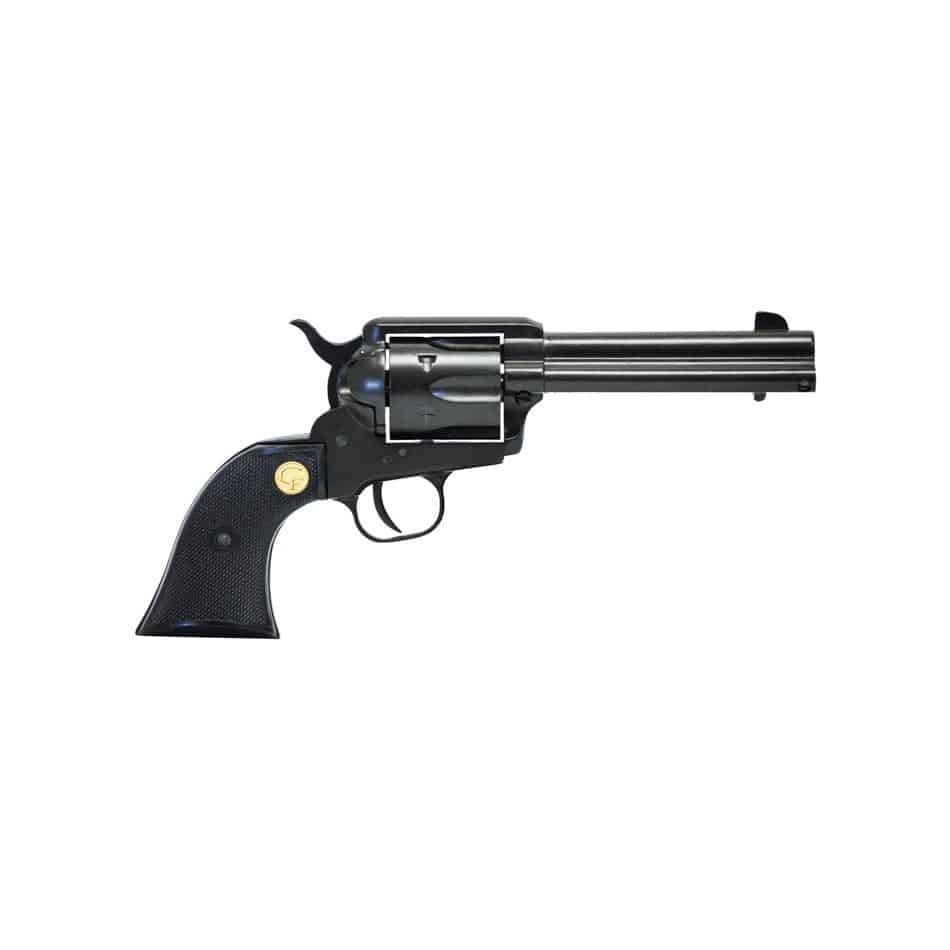 Chiappa 1873 SAA .22 LR revolver with 4.75-inch barrel and black plastic grips