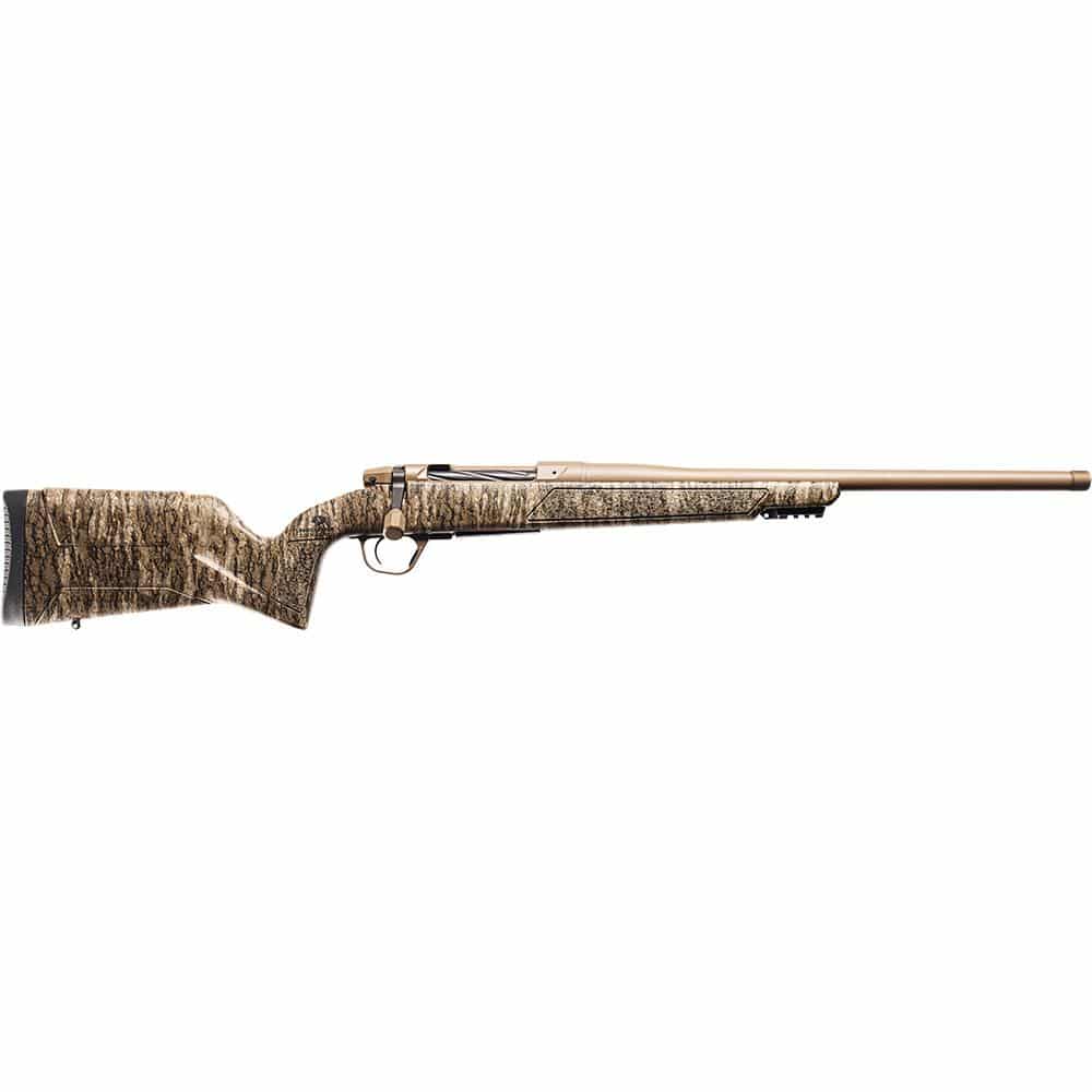 Christensen Arms Evoke .270 Win rifle with 22-inch FDE barrel and Mossy Oak stock