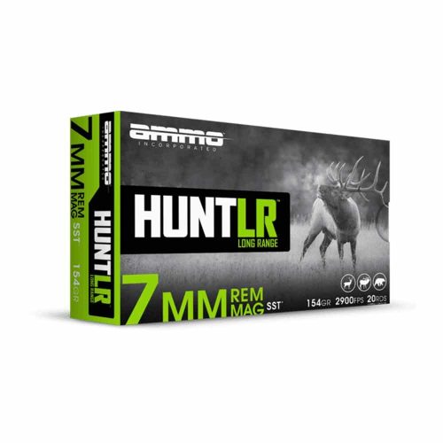 Ammo Inc. Hunt LR SST 7mm Remington Magnum 154-grain rifle ammunition box