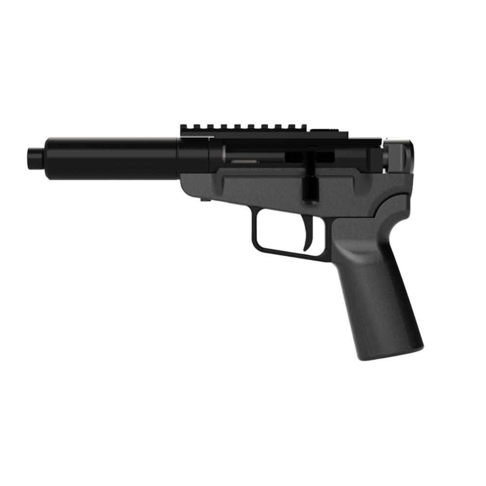 Dark Mountain Arms Stowaway 5.7x28mm single-shot pistol with 5-inch threaded barrel