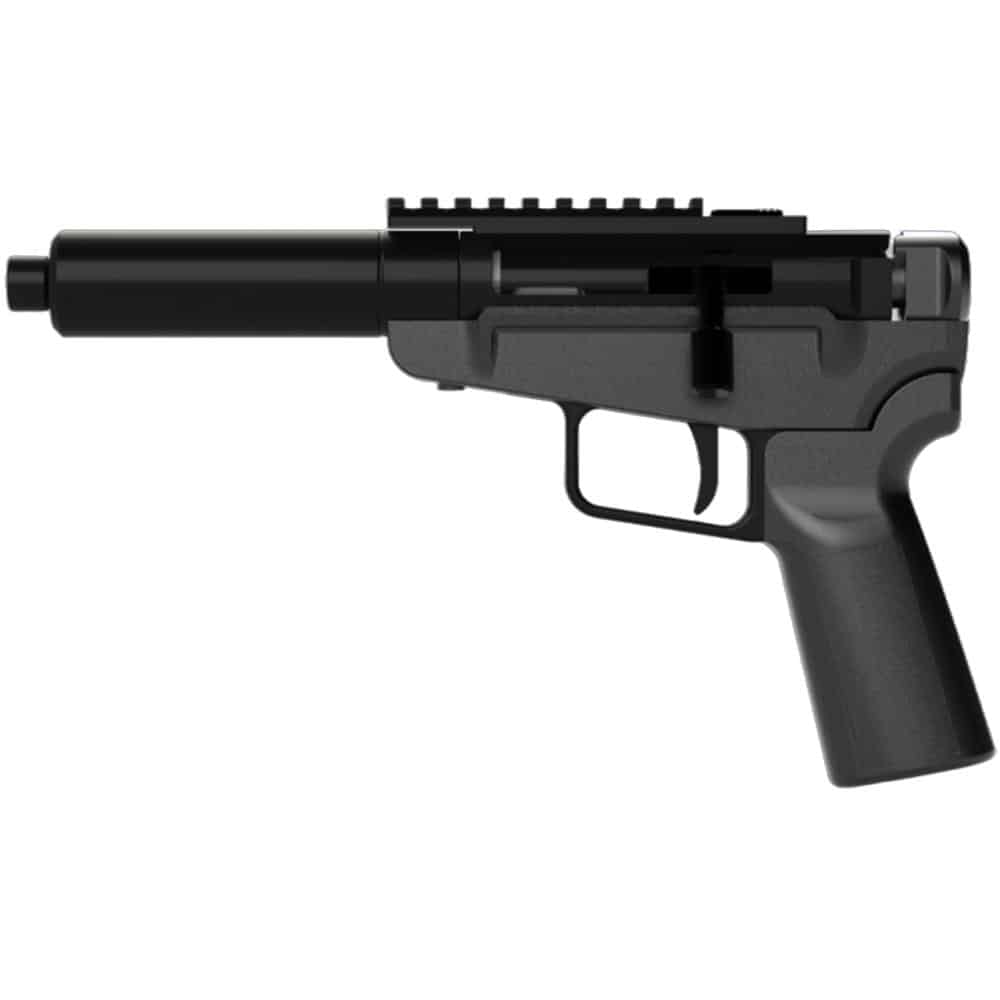 Dark Mountain Arms Stowaway 5.7x28mm single-shot pistol with 5-inch threaded barrel