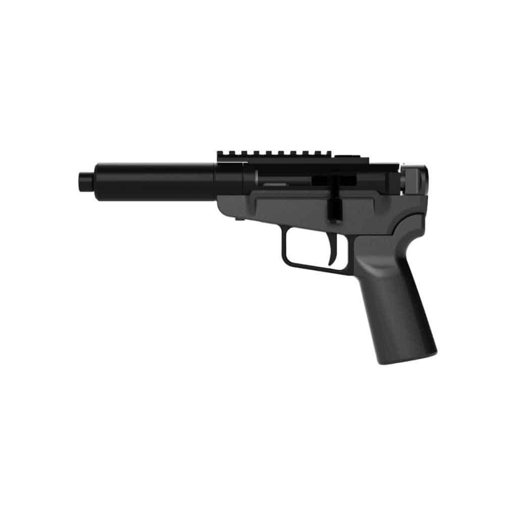 Dark Mountain Arms Stowaway 9mm single-shot handgun with 5-inch threaded barrel