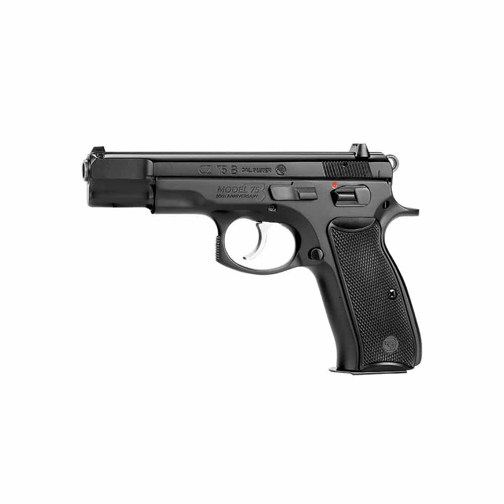 CZ-USA CZ 75 B 50th Anniversary Elite 9mm pistol with black finish and 4.6-inch barrel