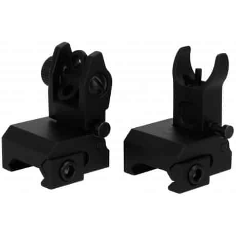 TacFire AR front and rear flip-up iron sights