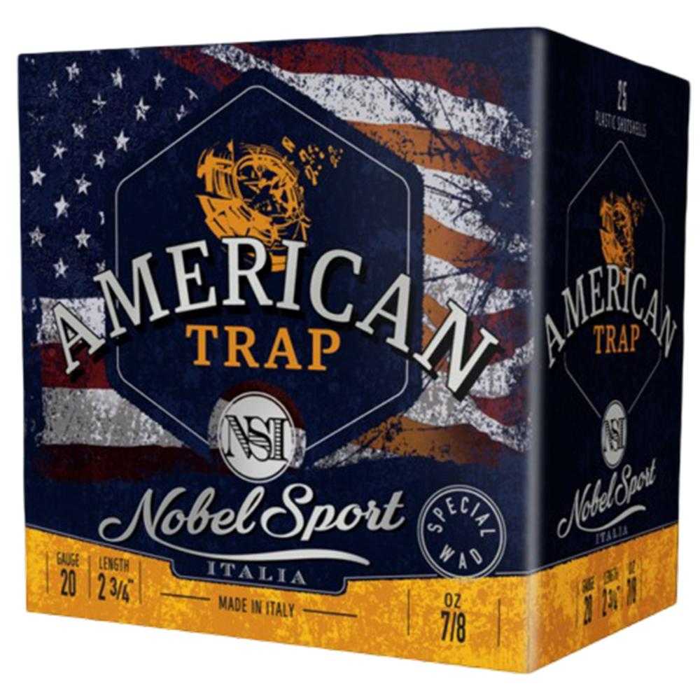 20 gauge target trap shotshells, 2-3/4 inch, 7/8 oz #8 shot, 25 count