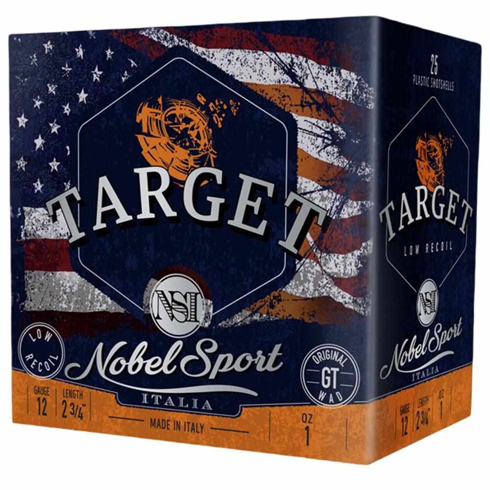 12 ga low recoil target shotshells, 2-3/4 inch, 1 oz #8, 25 count