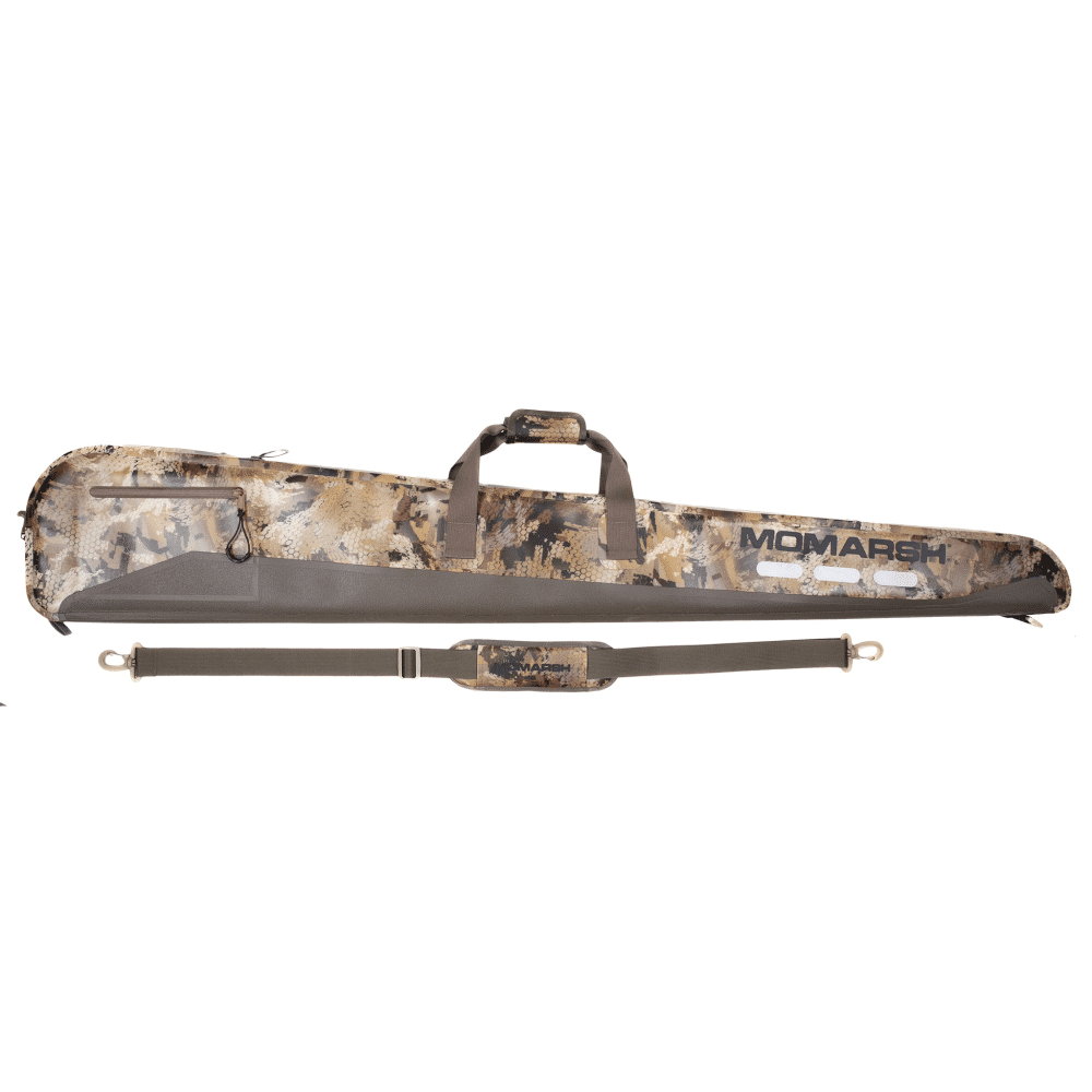 54-inch waterproof floating gun case in Optifade Marsh