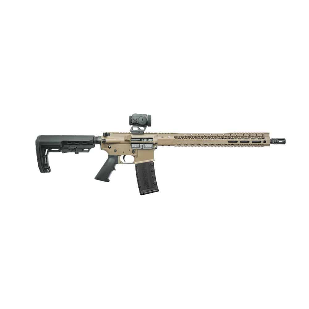 Black Rain Ordnance BRO Spec 15 5.56mm rifle with red dot and 16-inch barrel