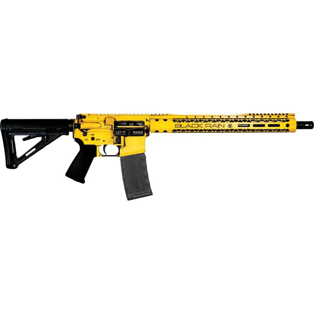 Black Rain Ordnance Spec+ Patriot .223 Rem/5.56 NATO rifle with 16-inch barrel and Gadsden Flag finish