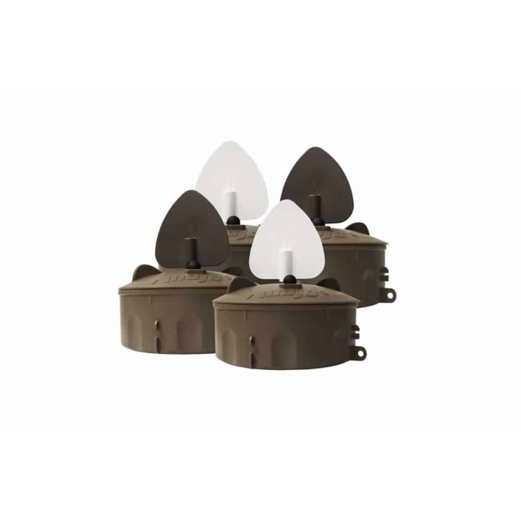 Mojo Flock-A-Flicker 2 four-pack brown and white duck decoy units
