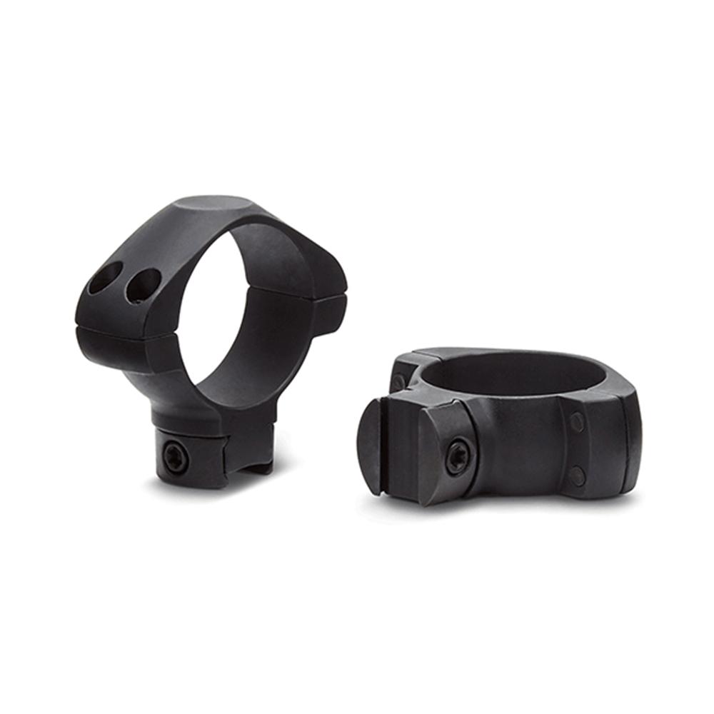 Konus 2-piece steel 30mm low black riflescope rings for airguns and .22 rails