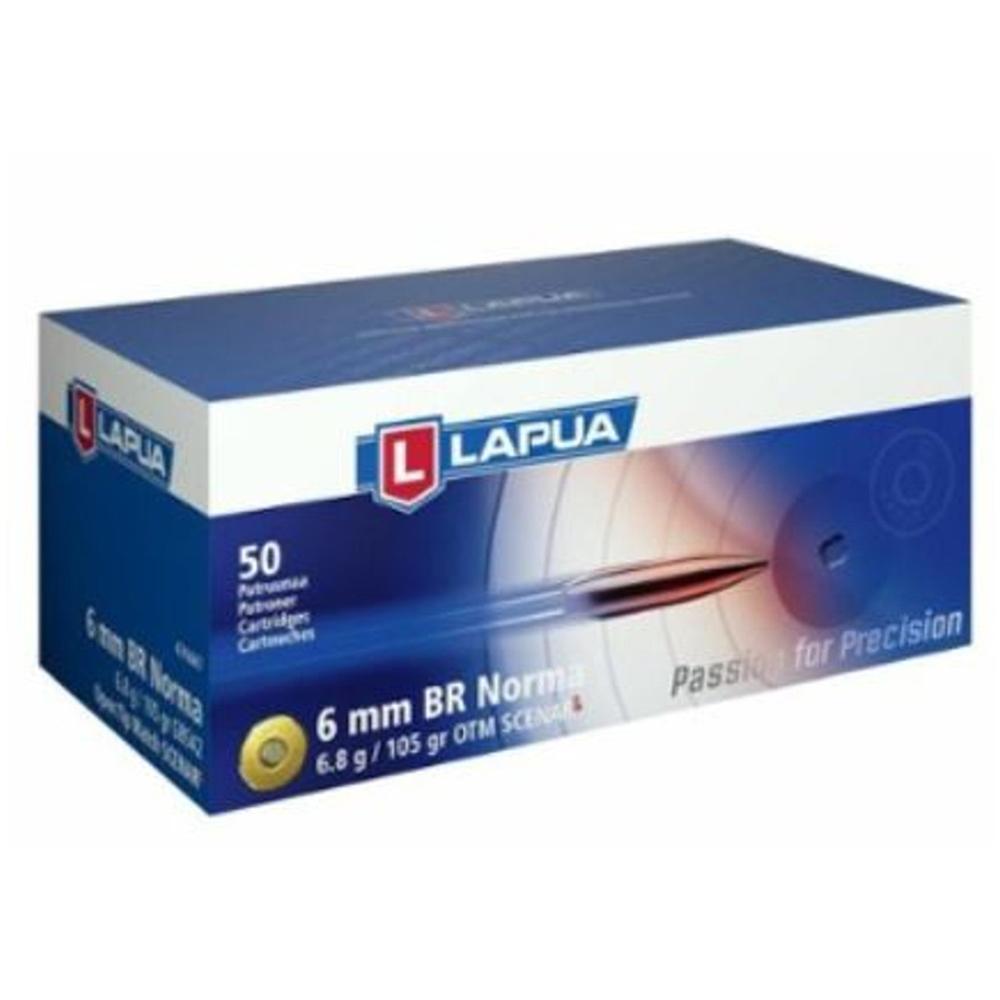 Lapua 6mm BR Norma 105 gr Scenar-L OTM rifle ammunition