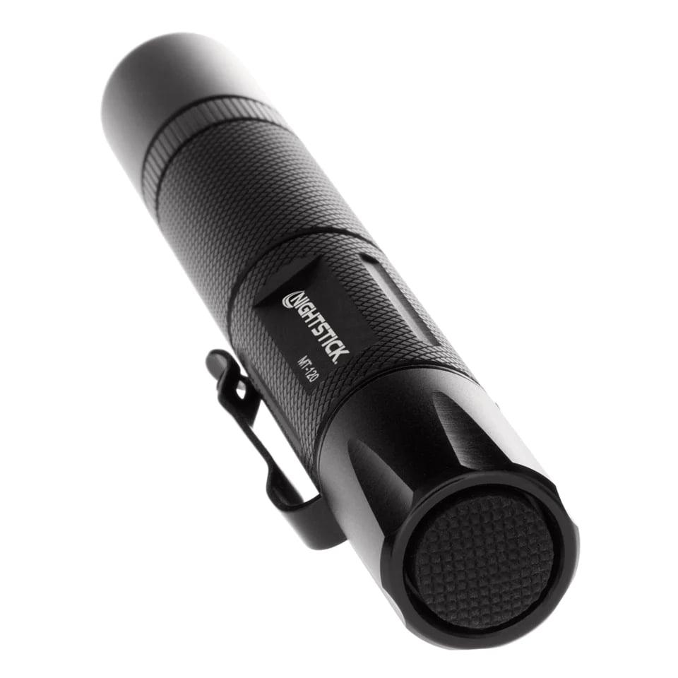Nightstick MT120 Mini-TAC black anodized flashlight with white LED