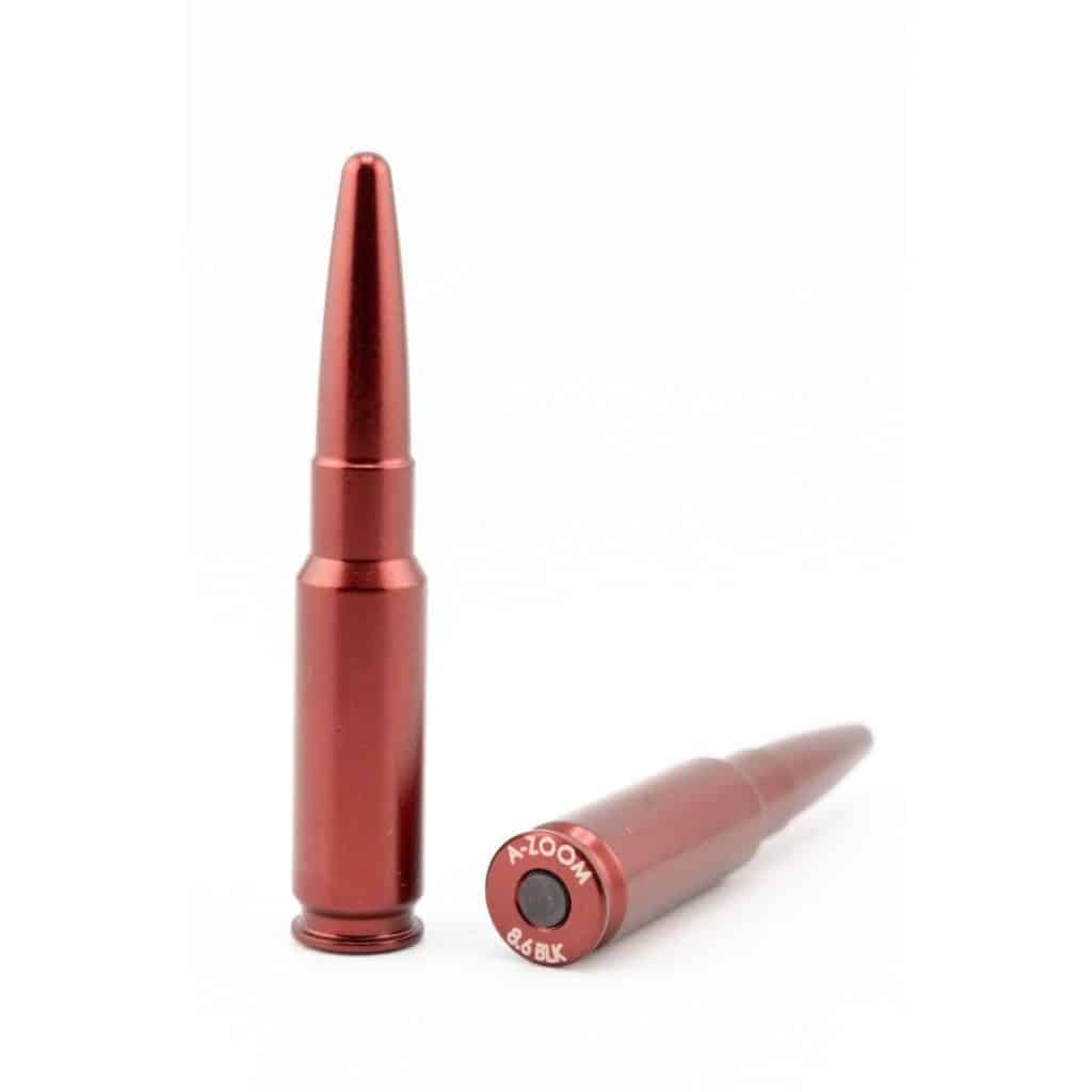 A-Zoom rifle snap caps in red aluminum