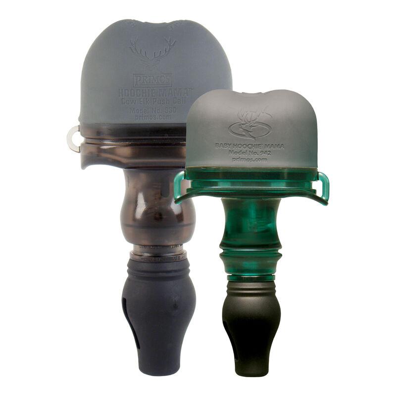 Primos 944 Hoochie Pak brown plastic calf and cow elk call set