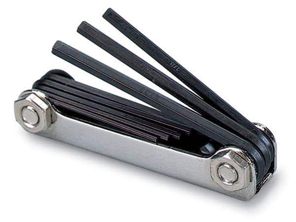 RCBS Fold-Up Hex Key Set with eight heat-treated hex keys