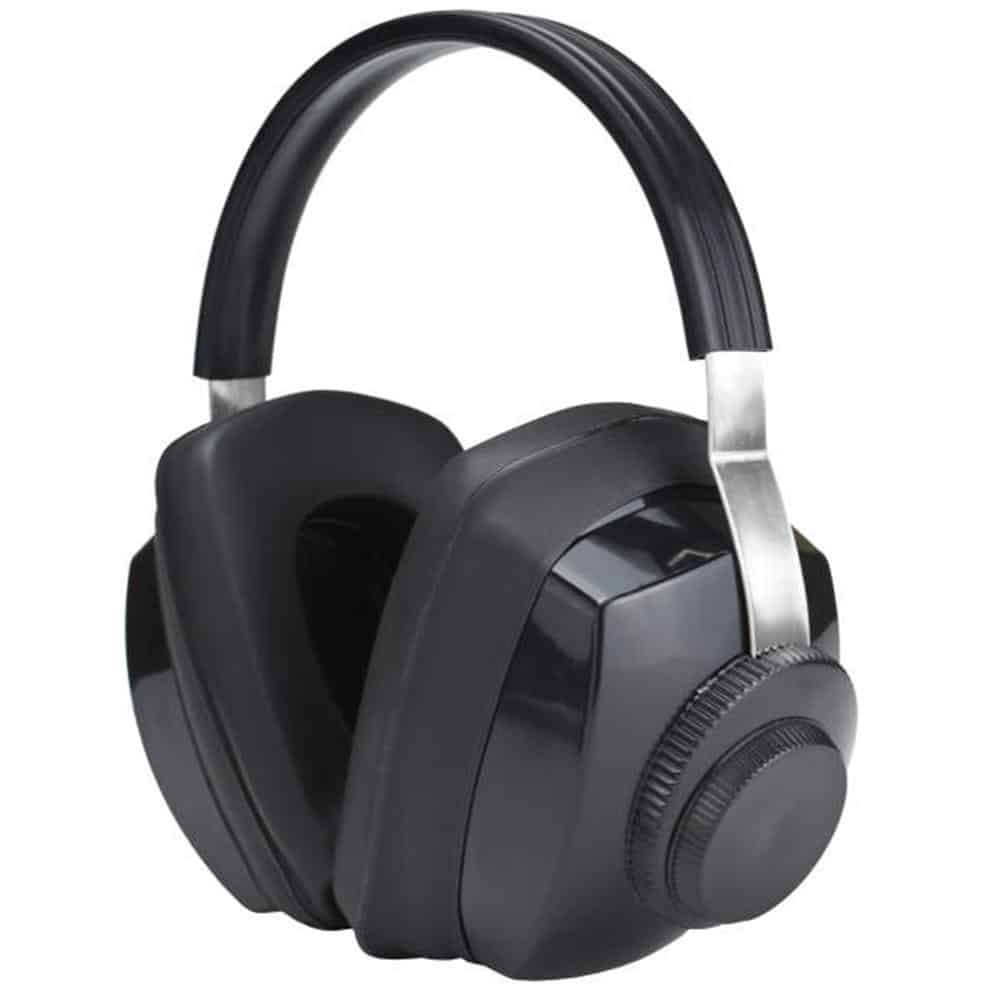 Radians Competitor black over-the-head earmuff with adjustable headband
