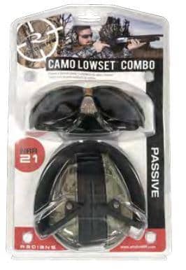 Radians Lowset camo earmuff and Outback smoke protective eyewear combo set