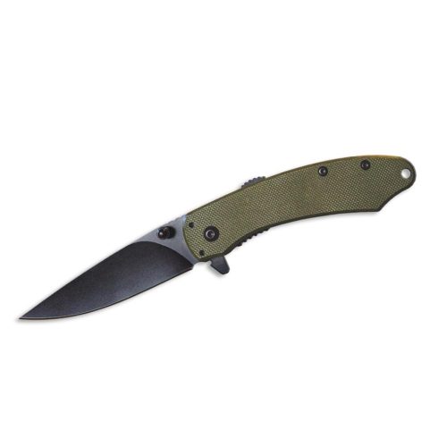 ABKT Elite Ember green folding knife with 2-3/4-inch drop point blade