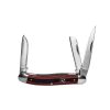 ABKT Cattleman Stockman Cowhand Series three-blade knife with red G10 handle