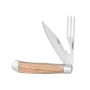 ABKT Cattleman Chuckwagon Trapper Knife with 3.25-inch blade and Zebrawood handle