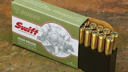 Swift Scirocco II .338 Win Mag 210 gr BT rifle ammunition, 20 count