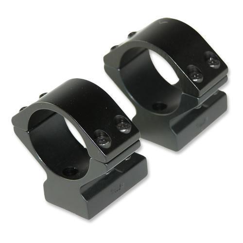 Talley 1-inch low black scope mounts for Tikka T3/T3x rifles