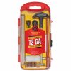 12 gauge shotgun cleaning kit with aluminum rod, brushes, patches, and lubricant