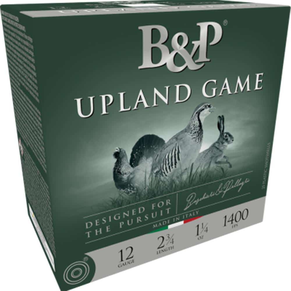 B&P Upland Game 12 Gauge 2.75-inch #6 shotshells, 25-round box