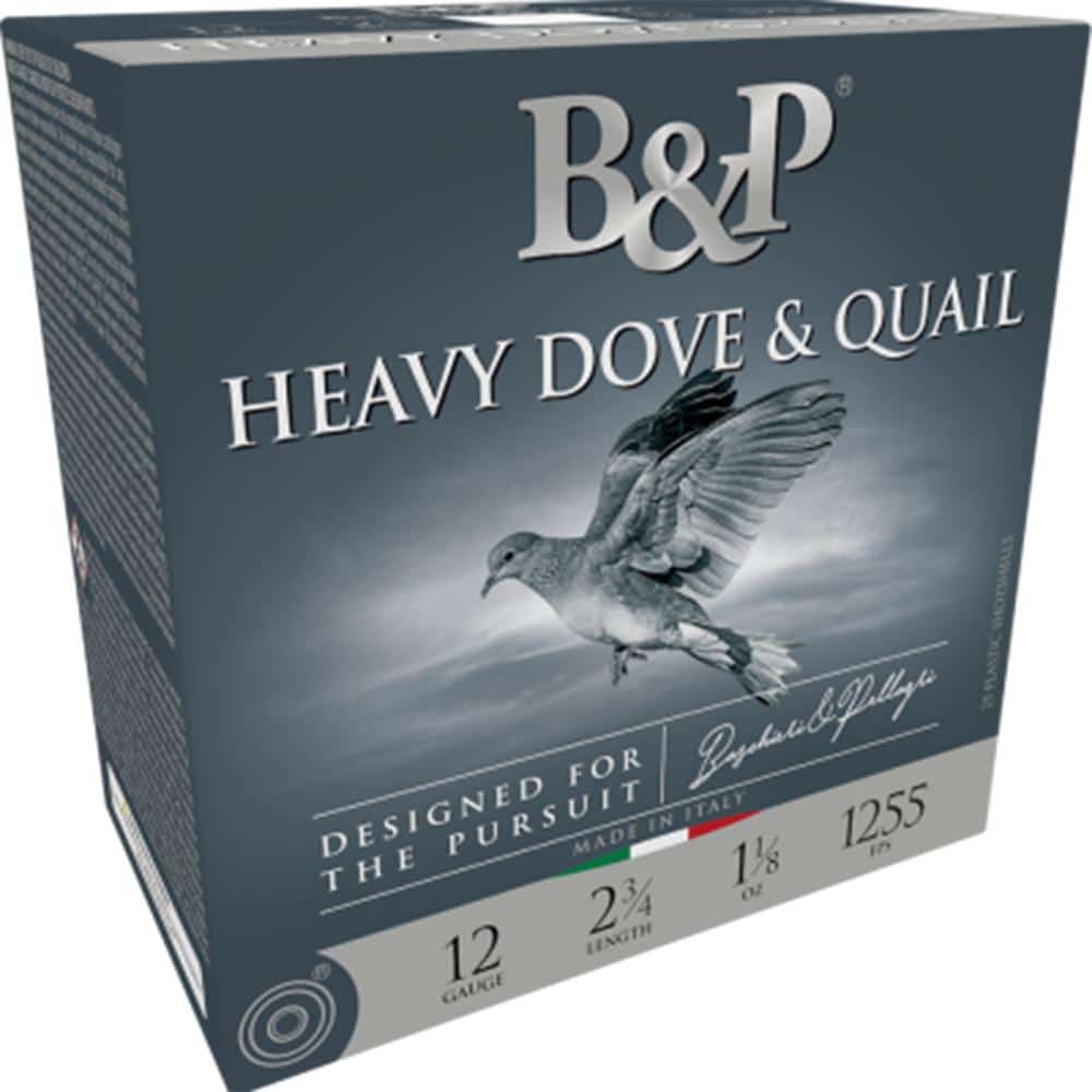 B&P Dove & Quail 12-gauge #8 1-1/8 oz shotshells, 25-count box