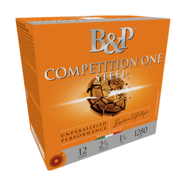 B&P Competition One 12 gauge steel shot shotshells, #7.5, 25-round box