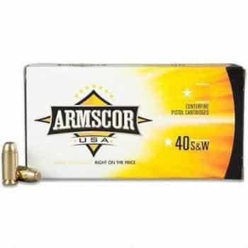 Armscor .40 S&W 180 grain jacketed hollow point ammunition, 20-round box